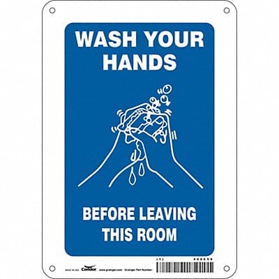 Safety Sign 10 in x 7 in Polyethylene