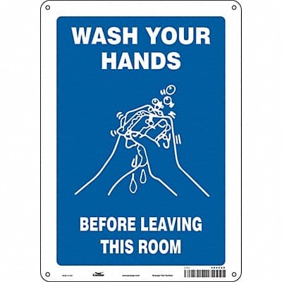 Safety Sign 14 in x 10 in Polyethylene