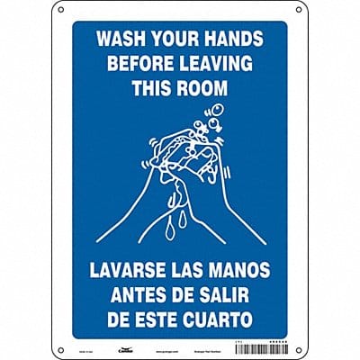 Safety Sign 14 in x 10 in Polyethylene