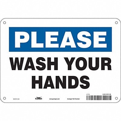 Safety Sign 7 in x 10 in Aluminum