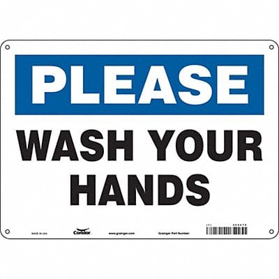 Safety Sign 10 in x 14 in Aluminum