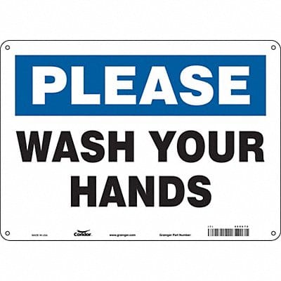 Safety Sign 10 in x 14 in Polyethylene