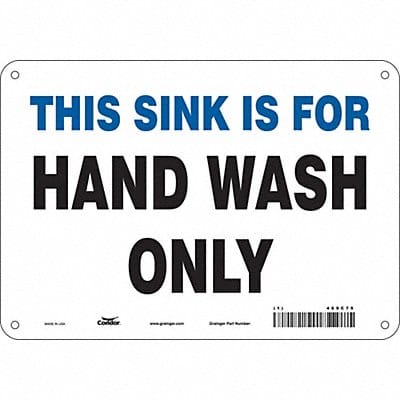 Safety Sign 7 in x 10 in Aluminum