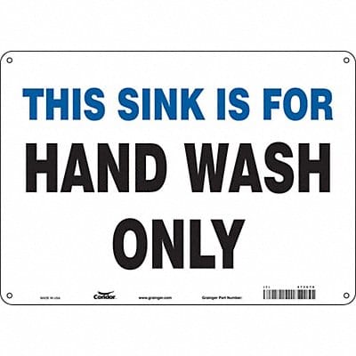 Safety Sign 10 in x 14 in Aluminum