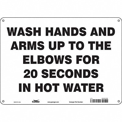 Safety Sign 10 in x 14 in Aluminum