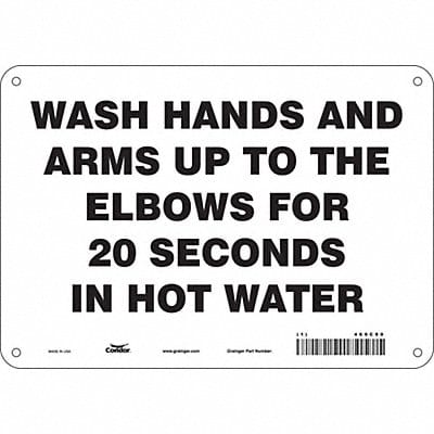 Safety Sign 7 in x 10 in Polyethylene