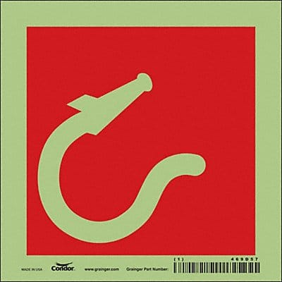 Safety Sign 14 inx10 in Glow Vinyl