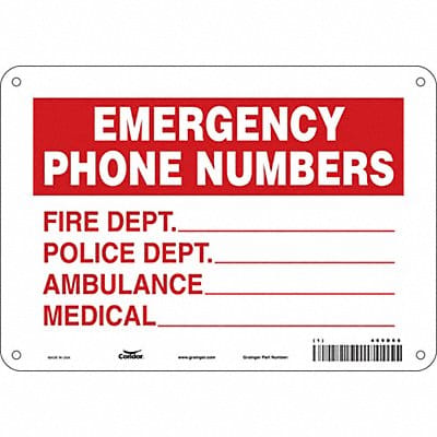 Safety Sign 7 in x 10 in Aluminum