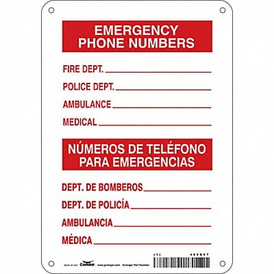 Safety Sign 10 in x 7 in Aluminum