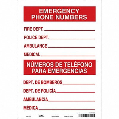 Safety Sign 14 in x 10 in Vinyl