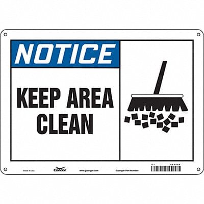 Safety Sign 10 in x 14 in Aluminum