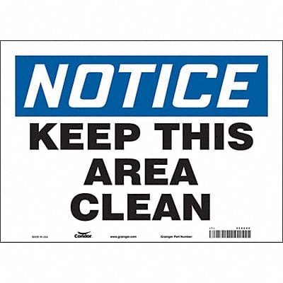 Safety Sign 10 in x 14 in Vinyl
