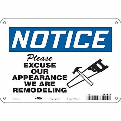 Safety Sign 7 in x 10 in Aluminum