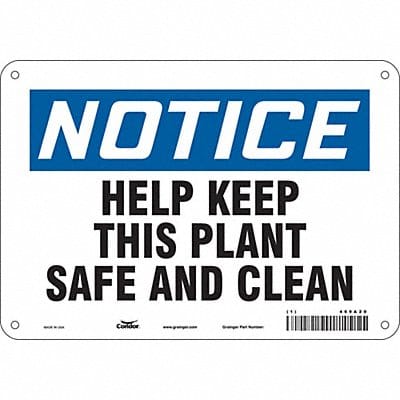 Safety Sign 7 in x 10 in Aluminum