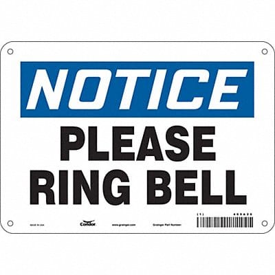 Safety Sign 7 in x 10 in Aluminum