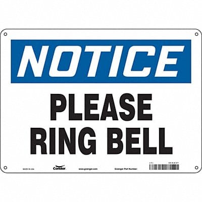 Safety Sign 10 in x 14 in Aluminum