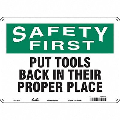 Safety Sign 10 in x 14 in Aluminum