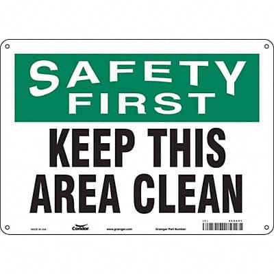 Safety Sign 10 in x 14 in Aluminum