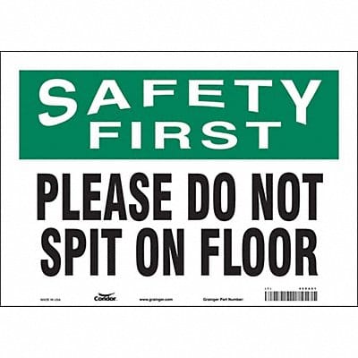 Safety Sign 10 in x 14 in Vinyl
