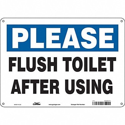 Safety Sign 10 in x 14 in Aluminum