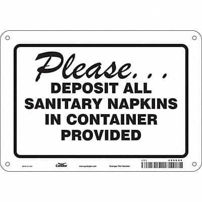 Safety Sign 7 in x 10 in Polyethylene
