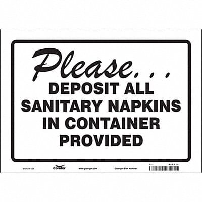 Safety Sign 10 in x 14 in Vinyl