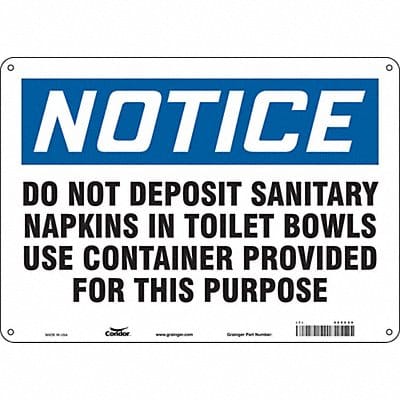Safety Sign 10 in x 14 in Aluminum