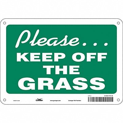 J9908 Safety Sign 7 in x 10 in Aluminum