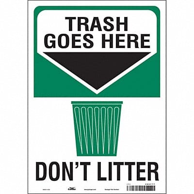 Safety Sign 14 in x 10 in Vinyl