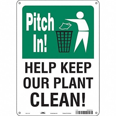 Safety Sign 14 in x 10 in Polyethylene