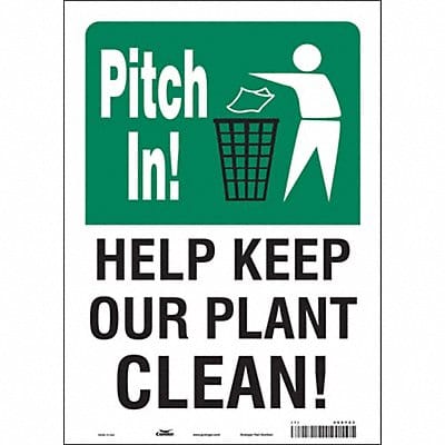 Safety Sign 14 in x 10 in Vinyl