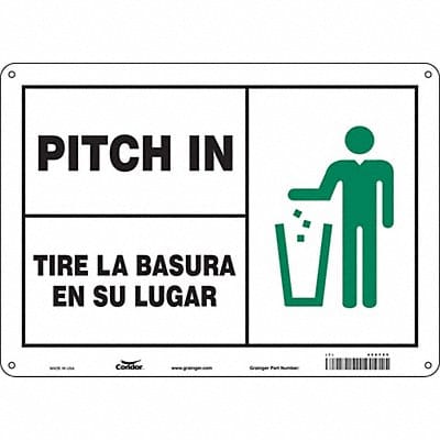 Safety Sign 10 in x 14 in Aluminum
