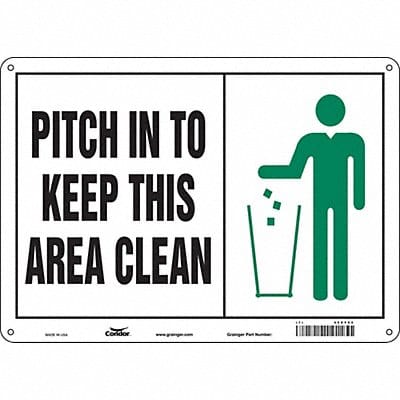 Safety Sign 10 in x 14 in Aluminum