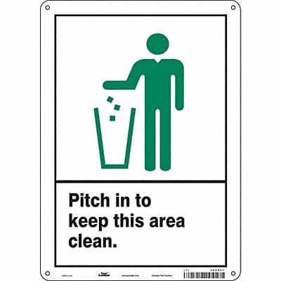 Safety Sign 14 in x 10 in Polyethylene