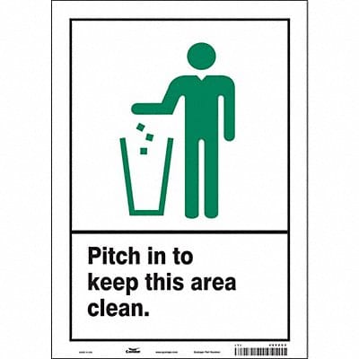 Safety Sign 14 in x 10 in Vinyl