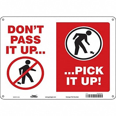 Safety Sign 10 in x 14 in Aluminum