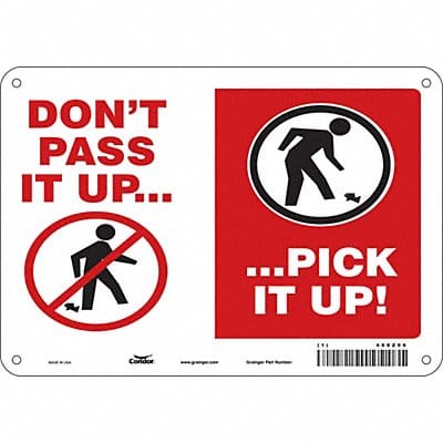 Safety Sign 7 in x 10 in Polyethylene