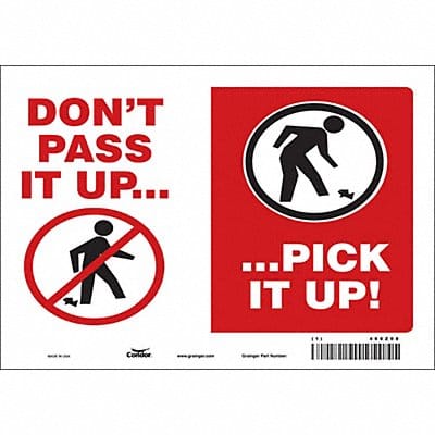 Safety Sign 7 in x 10 in Vinyl