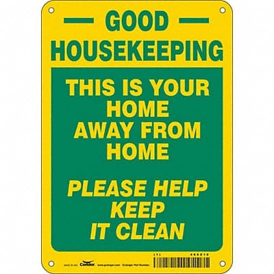 Safety Sign 10 in x 7 in Aluminum