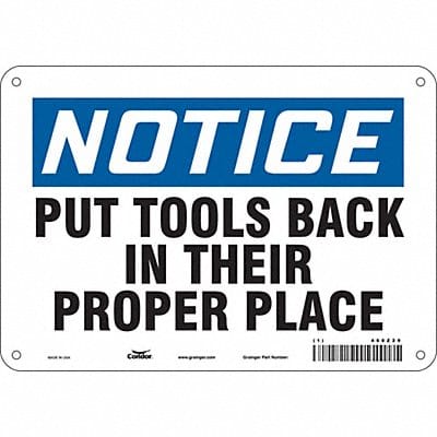 Safety Sign 7 in x 10 in Aluminum