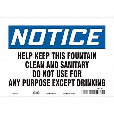 Safety Sign 7 in x 10 in Vinyl