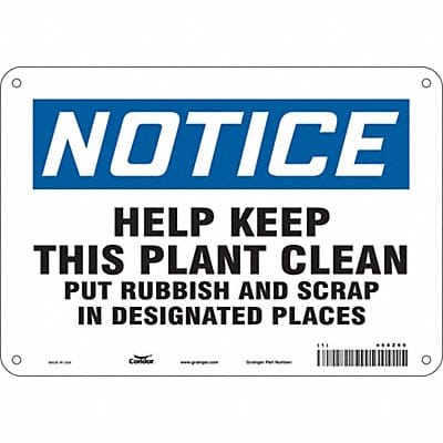 Safety Sign 7 in x 10 in Polyethylene