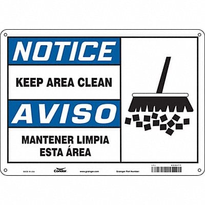 Safety Sign 10 in x 14 in Aluminum