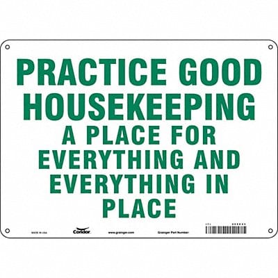 Safety Sign 10 in x 14 in Polyethylene