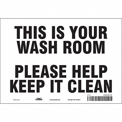 Safety Sign 7 in x 10 in Vinyl