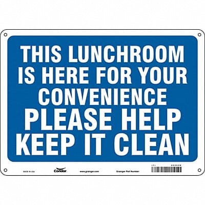 Safety Sign 10 in x 14 in Polyethylene