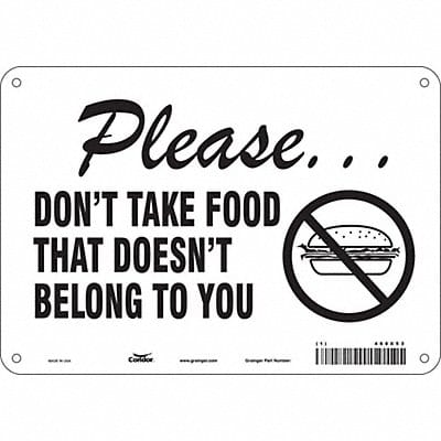 Safety Sign 7 in x 10 in Polyethylene