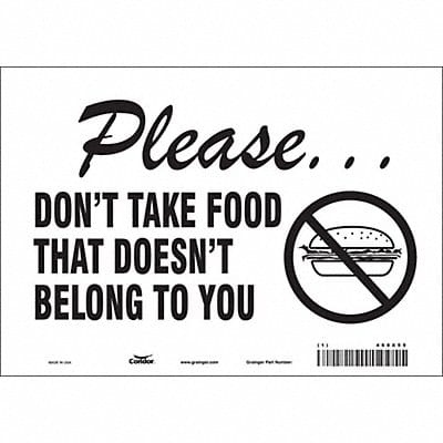 Safety Sign 7 in x 10 in Vinyl