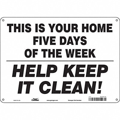 Safety Sign 10 in x 14 in Polyethylene