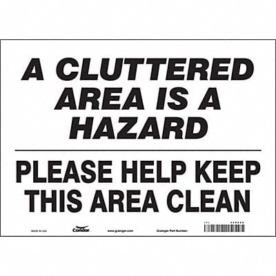 Safety Sign 10 in x 14 in Vinyl